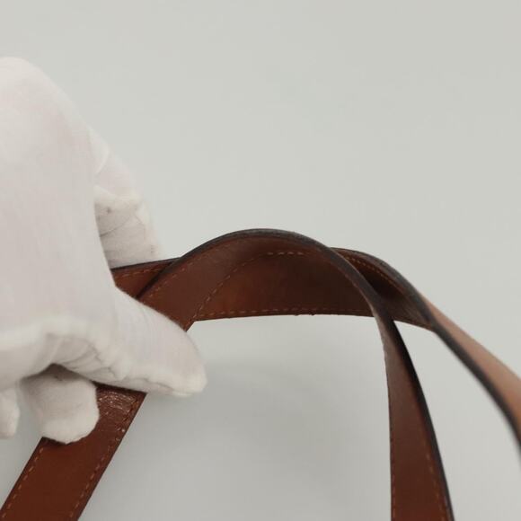 CELINE Macadam Canvas Hand Bag Beige Gold - Picture 8 of 13